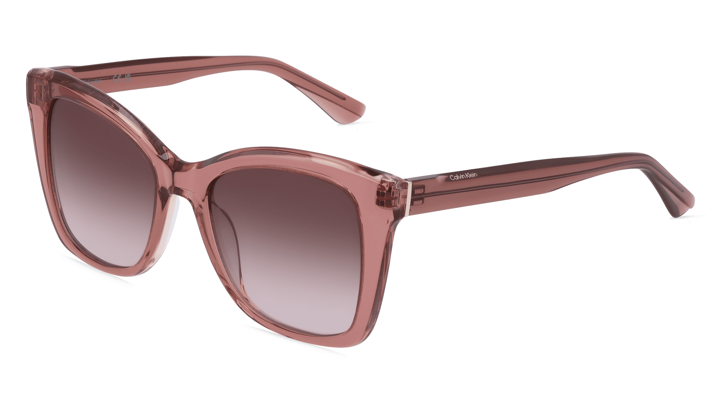 Calvin Klein CK22530S Vrouwen Zonnebril, roze transparant