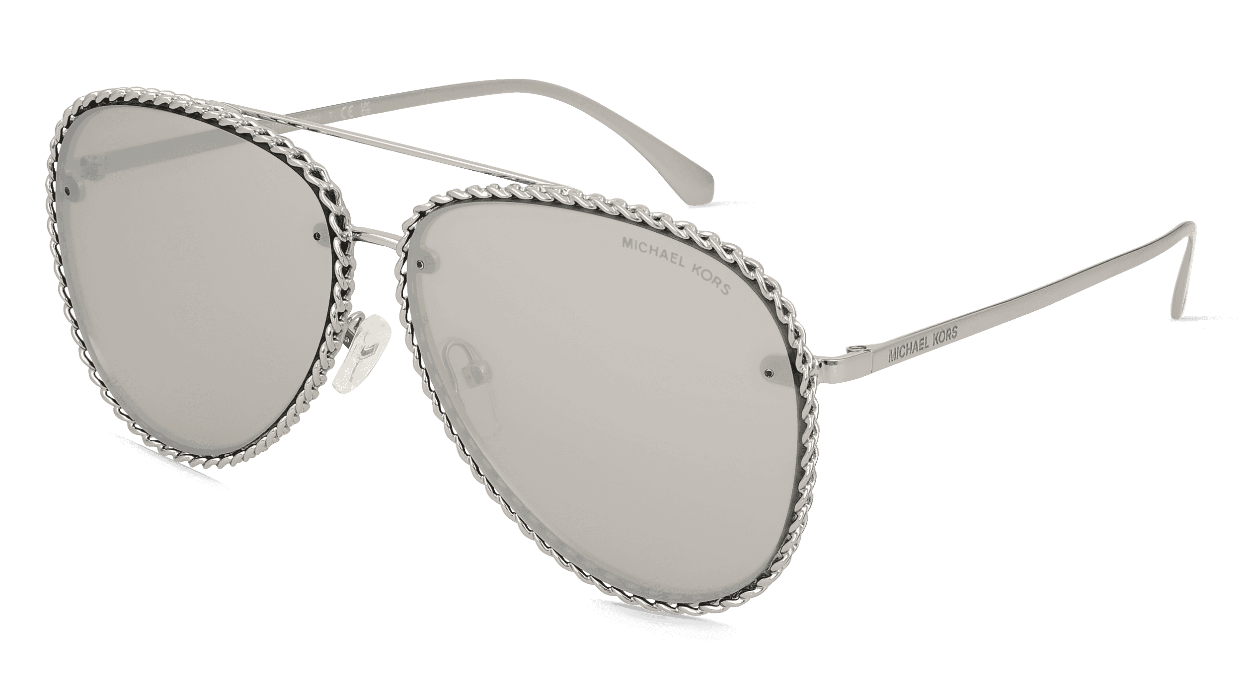 Michael Kors 0MK1147 Vrouwen Zonnebril, Zilver glanzend