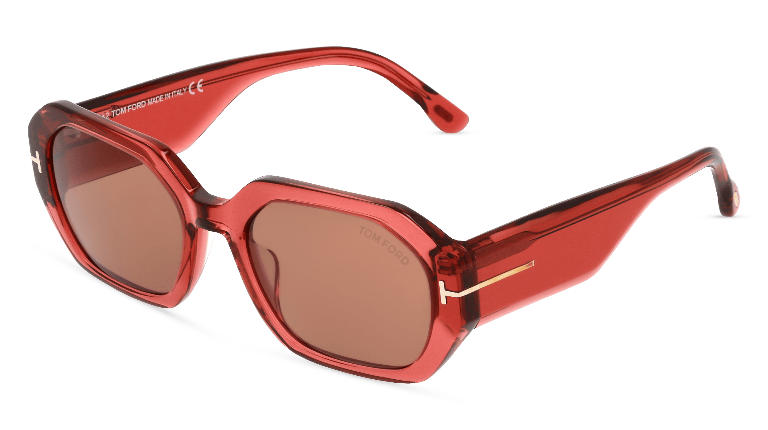 Tom Ford FT0917 VERONIQUE-02 Vrouwen Zonnebril, roze transparant