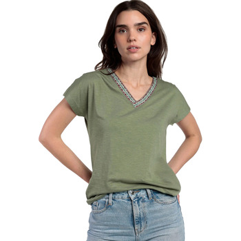 Admas Blouse  T-shirt met slipe mouwen en V-hals Mexico
