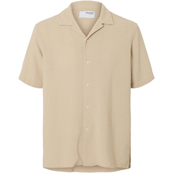 Selected Overhemd  Sal Relax Fit Overhemd Oatmeal
