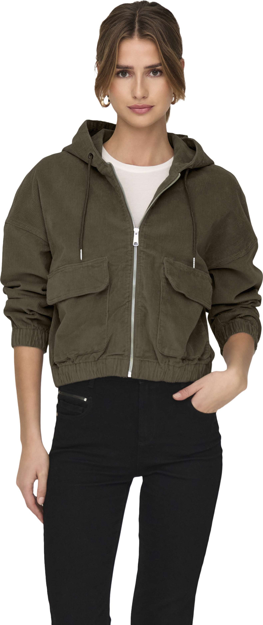 Only Onlkenzie l/s cord jacket pnt noos morel