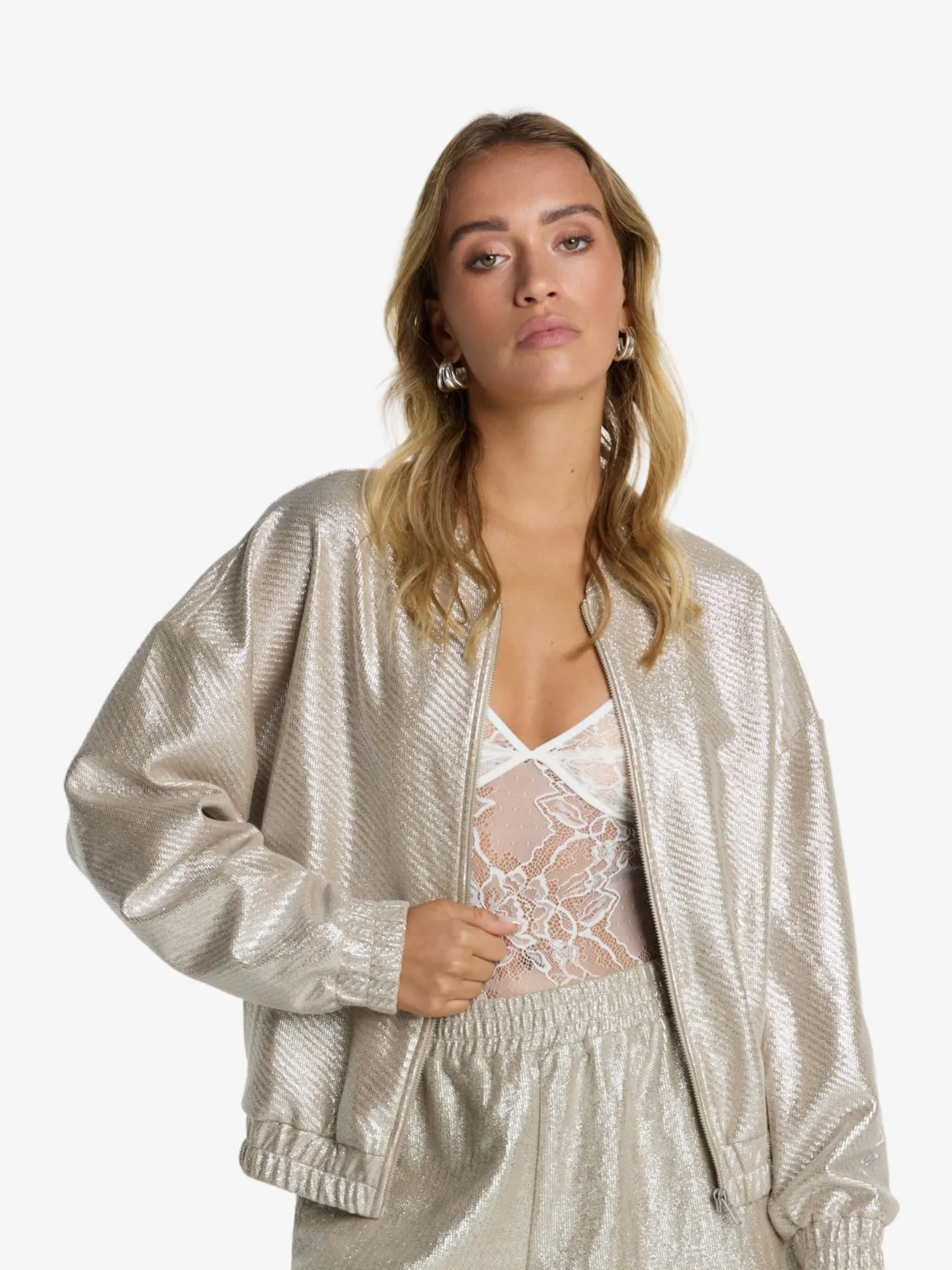 Alix The Label Dames bomberjas foil