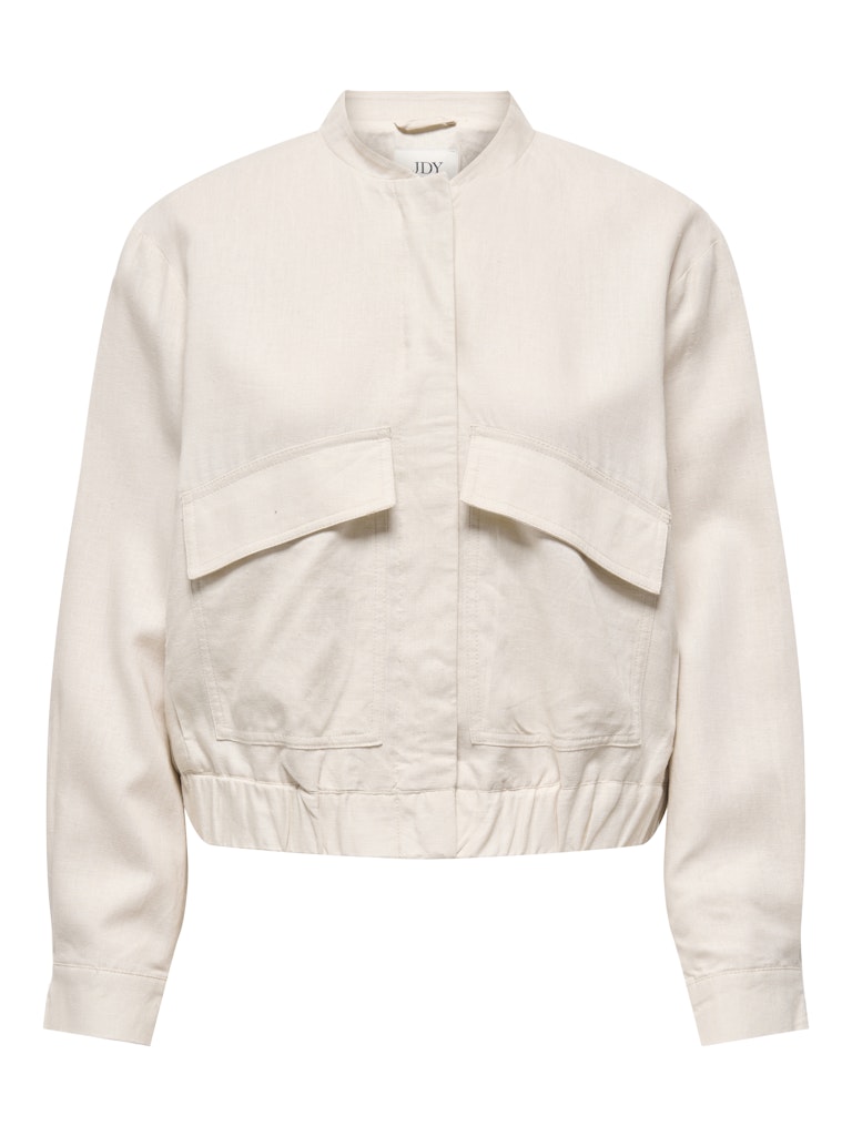 Jacqueline de Yong Jdykari linen mix short jacket zand
