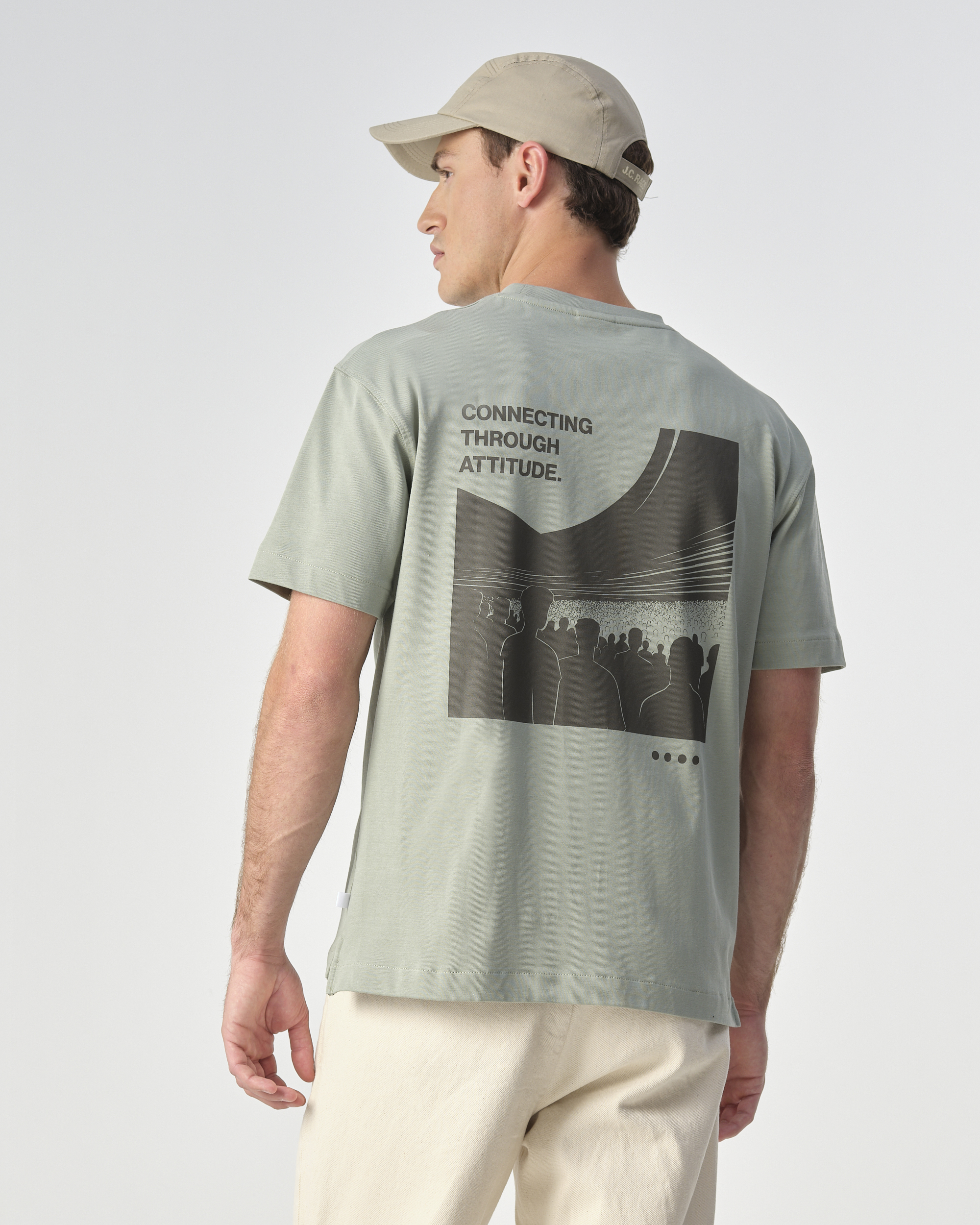 J.C. Rags t-shirt met korte mouwen bean