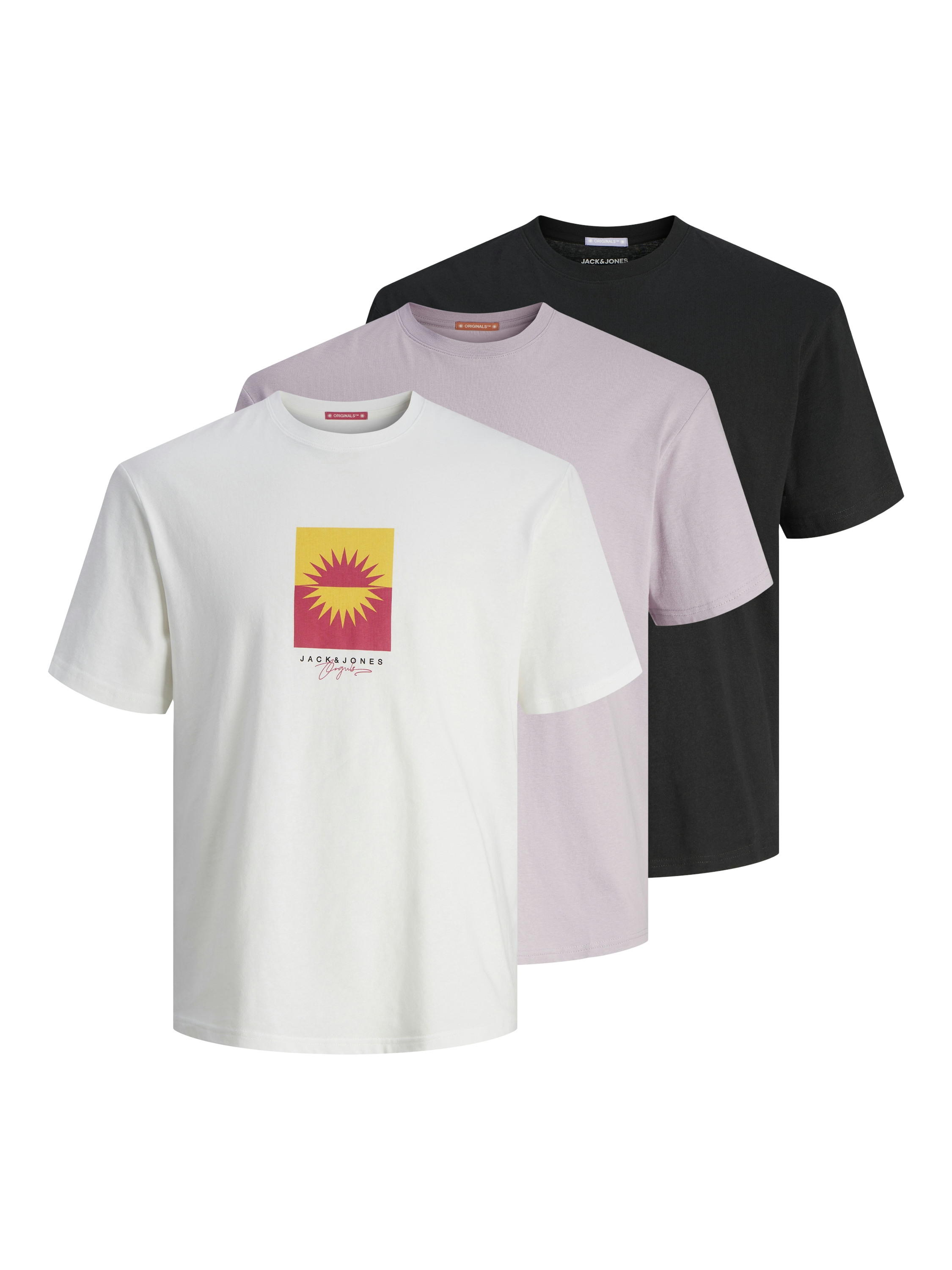 Jack & Jones Jormarbella branding tee ss crew 3p