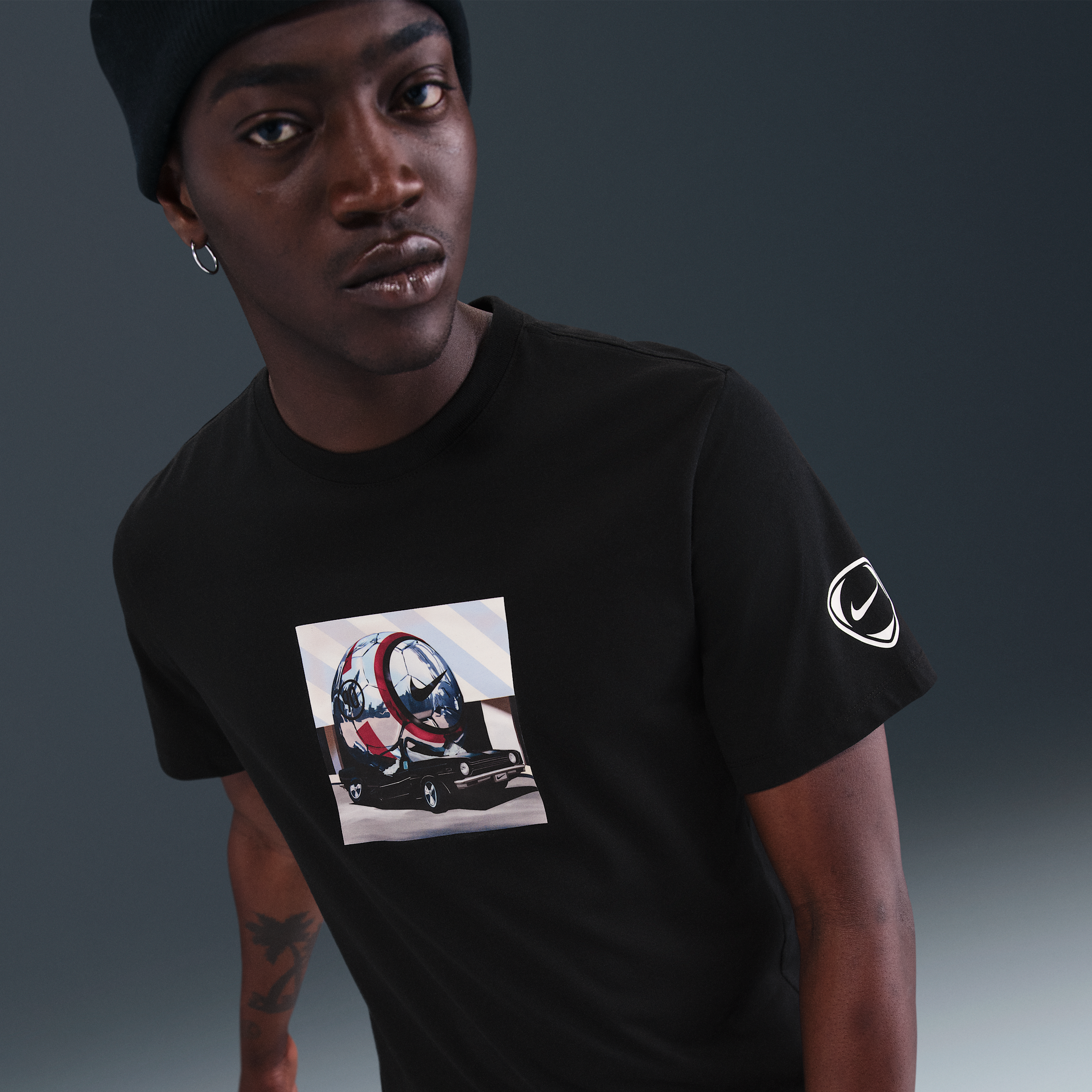Nike Total 90 Football T-Shirt, Black