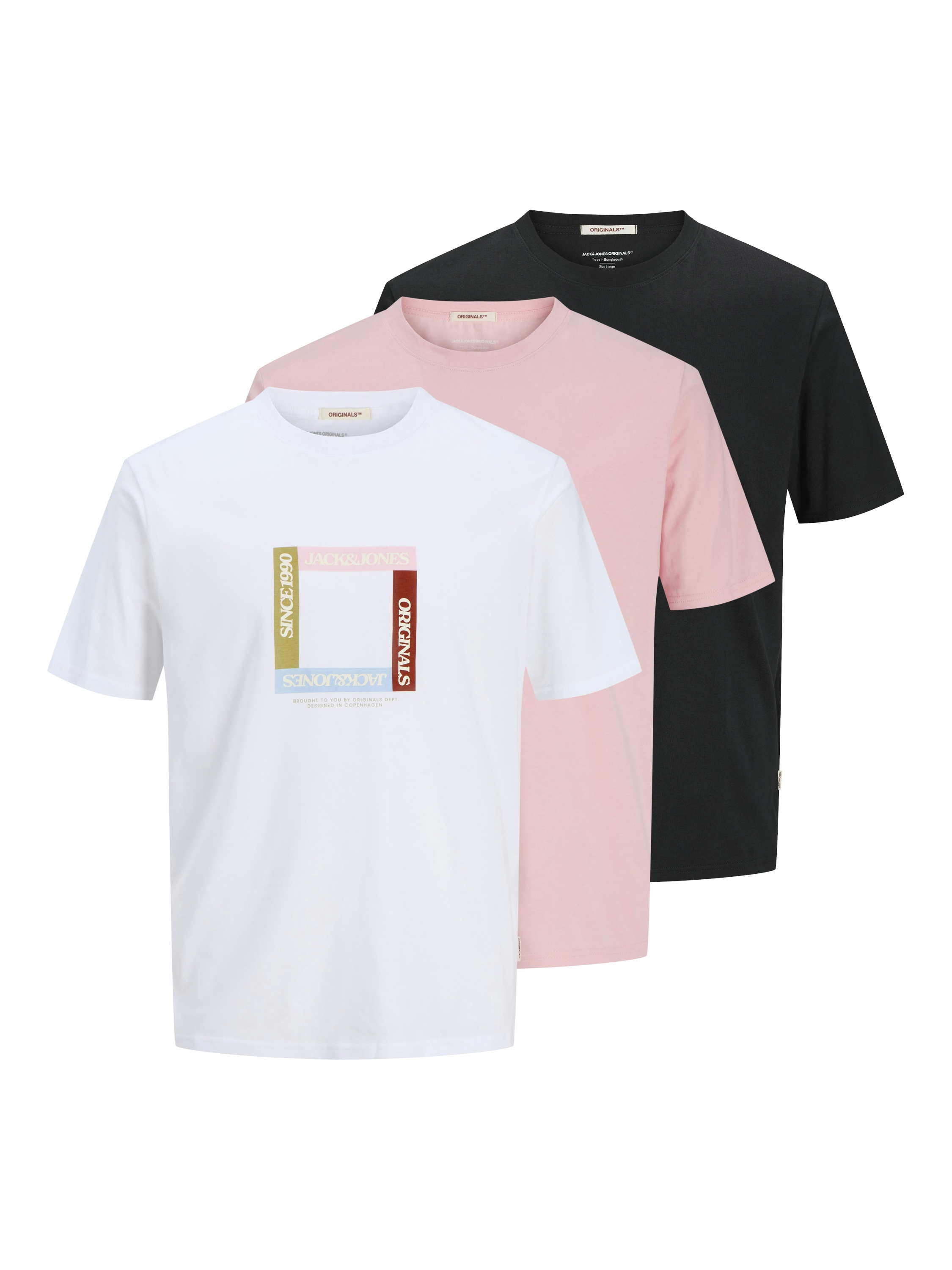 Jack & Jones Jortavira branding tee ss cn 3pk mp