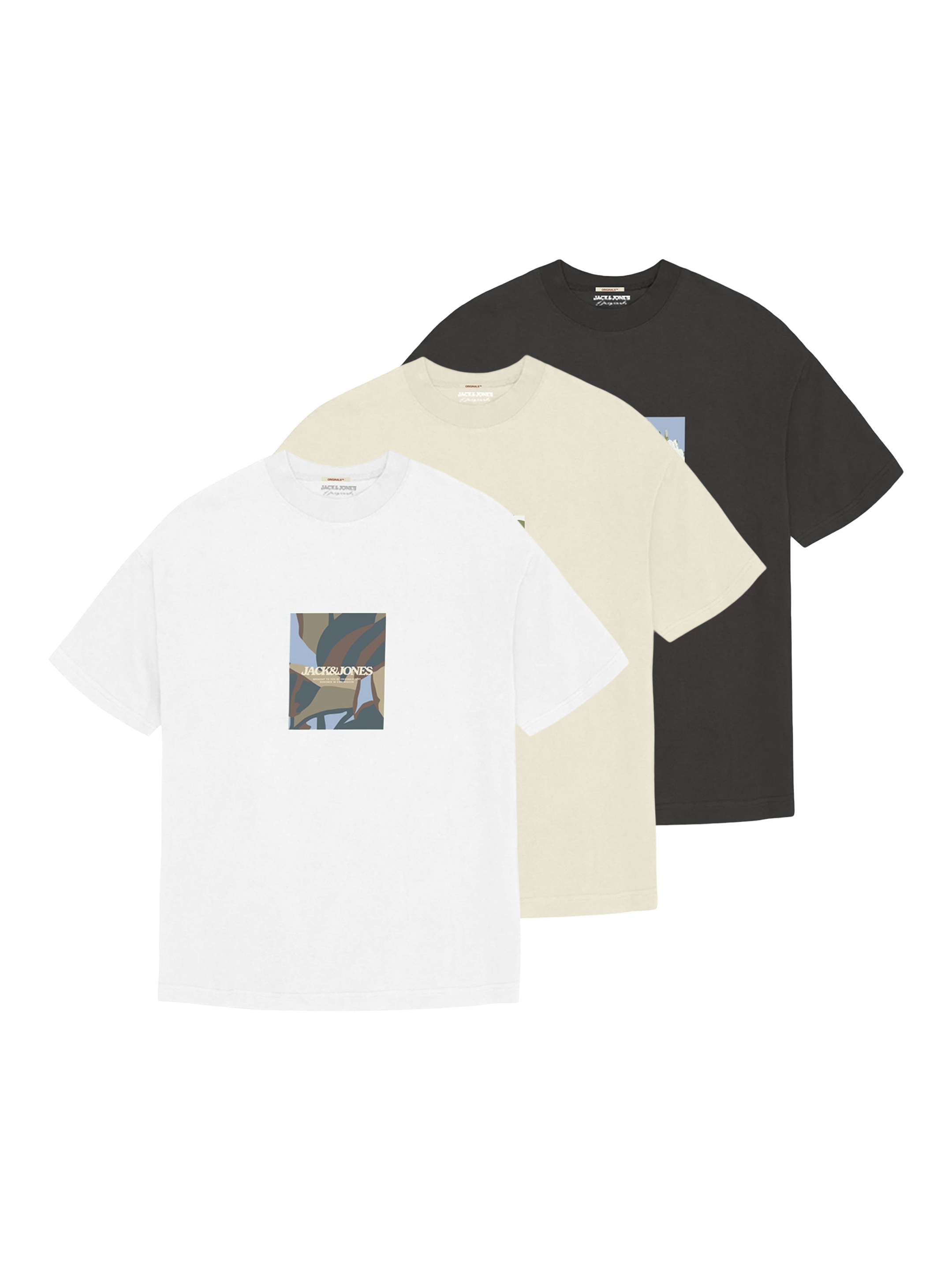 Jack & Jones Jortavira aop tee ss cn fst 3pk mp
