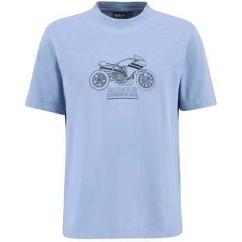 Barbour T-shirt  Topher Motorbike T-Shirt Cool Blue