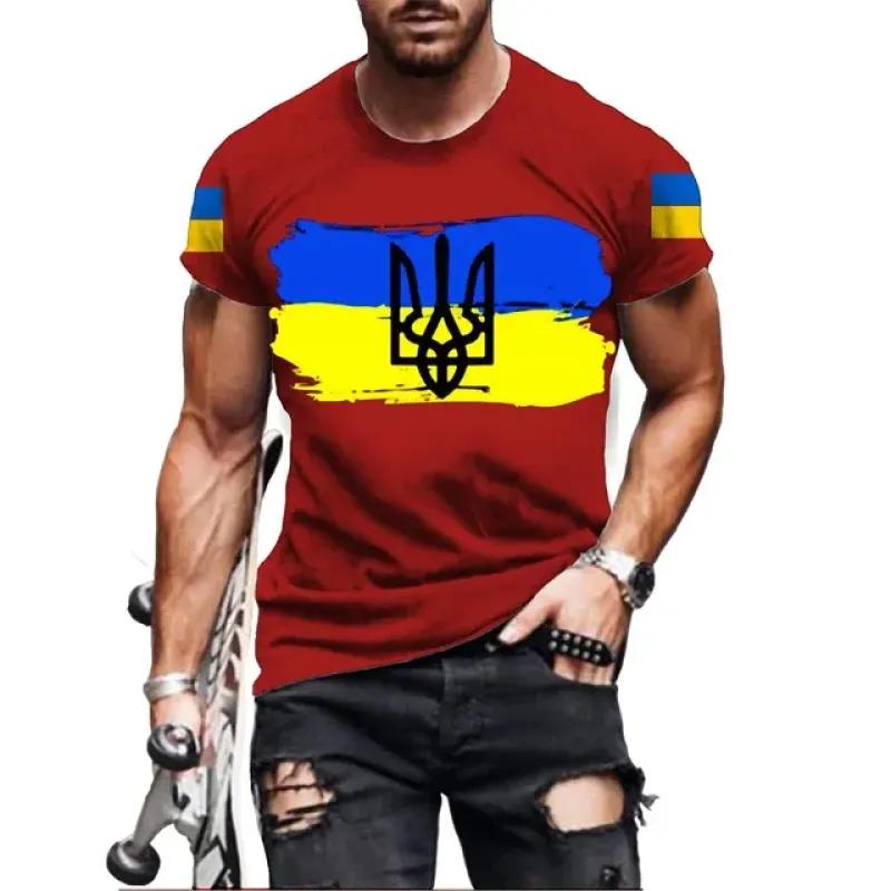 Wengy 2 Vintage Heren T-shirt Oekraïense T-shirt 3d Heren Oekraïne Militaire Leger Embleem T-shirts Oekraïense Vlag Logo T-shirt Tees XXS-6XL 4XL