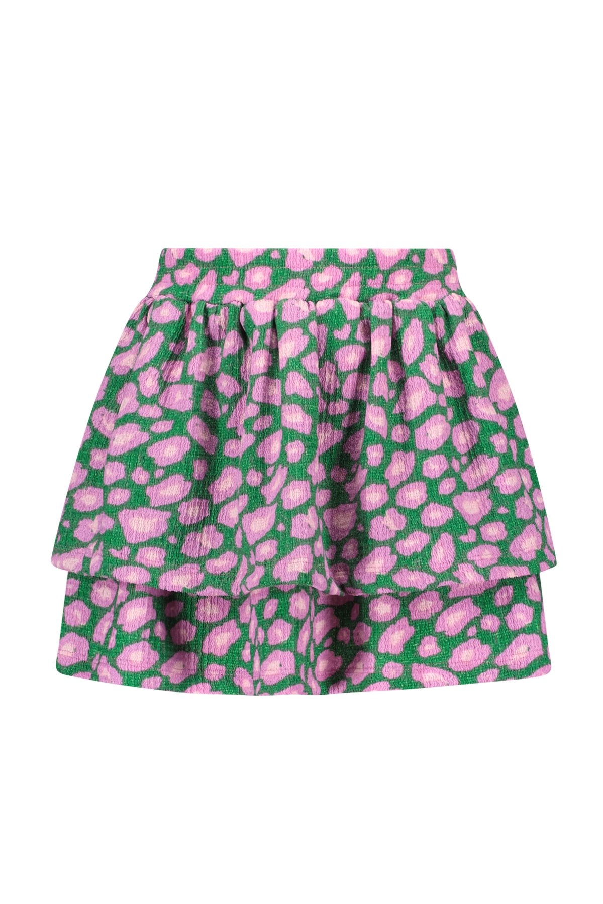 B.Nosy zomer rok meisjes - groen/roze AOP - 2-laags - Ruth