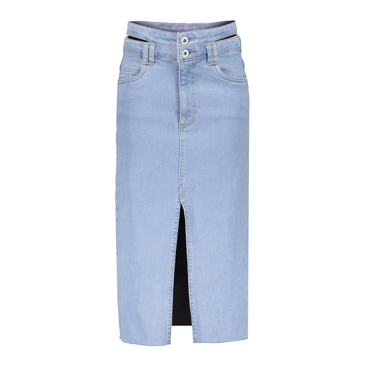 Frankie & Liberty Zomer jeans rok meisjes - licht blauw - Midi