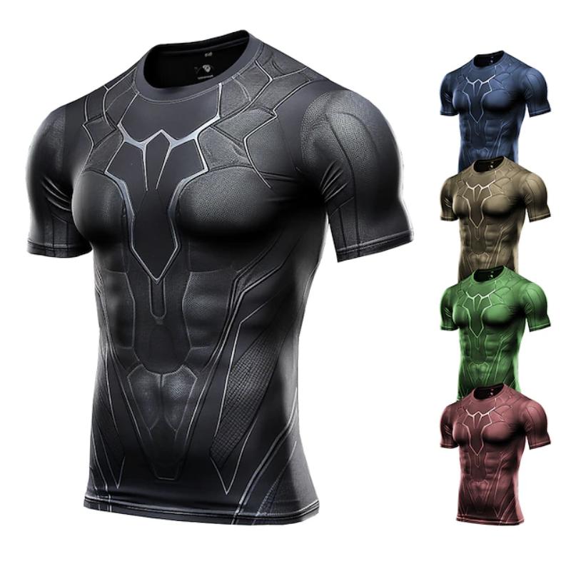 Laoxu Nieuw Heren Hardloopshirt Onderstukken Atletisch Casual Ademend Vochtafvoerend T-shirt Gym Workout Zacht Korte Mouw Sportkleding XXXL zwart