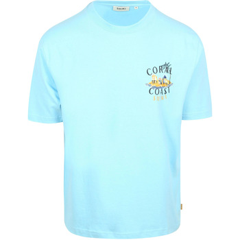 Shiwi T-shirt  T-Shirt Finn Coral Coast Backprint Lichtblauw