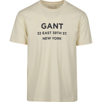 Gant T-shirt  T-shirt Graphic Logo Ecru
