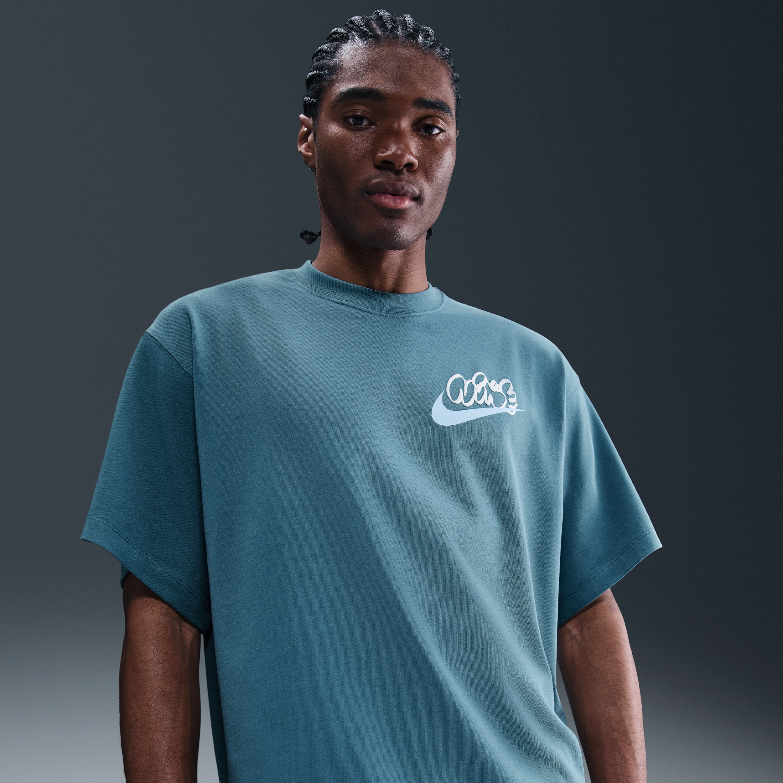 Nike Solo Swoosh Graphic T-Shirt, Blue