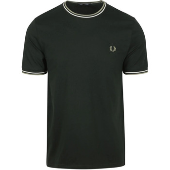 Fred Perry T-shirt  M1588 Twin Tipped T-shirt Donker Groen