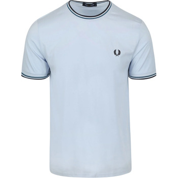 Fred Perry T-shirt  M1588 Twin Tipped T-shirt Licht blauw