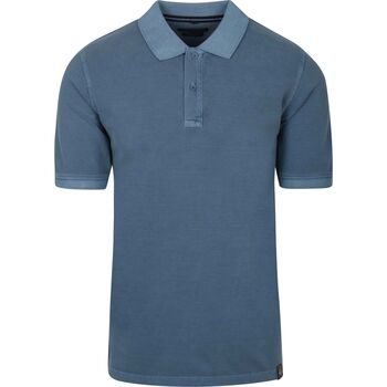 Casa Moda T-shirt  Polo Piqué Garment Dye Blauw