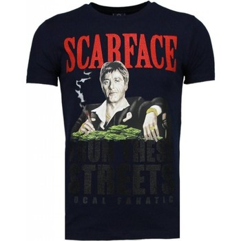 Local Fanatic T-shirt Korte Mouw  Scarface Boss Rhinestone