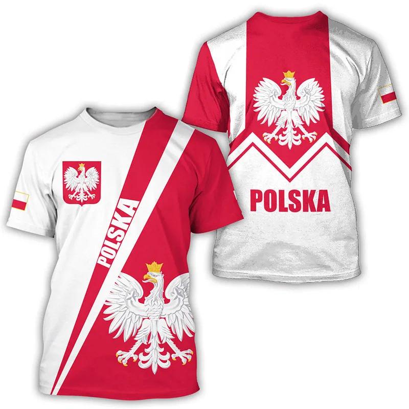 Wengy 2 Polen T-shirts Poolse vlag 3D-print Streetwear Mannen Vrouwen Casual Mode Oversized Korte Mouw T-shirt Kinderen T-shirts Tops Kleding M