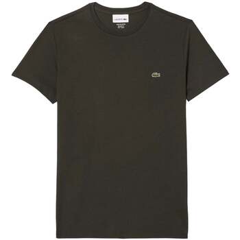 Lacoste T-shirt  Cotton Pima Crew Neck T-Shirt Dark Brown