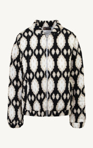 The Musthaves Bomber Jacket Classic Print Zwart