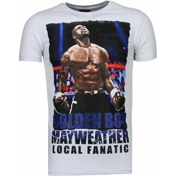 Local Fanatic T-shirt Korte Mouw  Golden Boy Mayweather Rhinestone