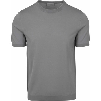 Suitable T-shirt  Knitted T-shirt Wap Grijs