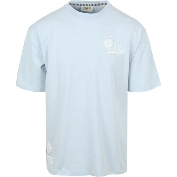 Scotch & Soda T-shirt Scotch & Soda Slub Embroidery T-shirt Blue