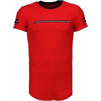 Justing T-shirt Korte Mouw  Zipped Chest