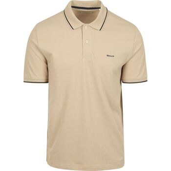 Gant T-shirt  Tipping Piqué Poloshirt Beige