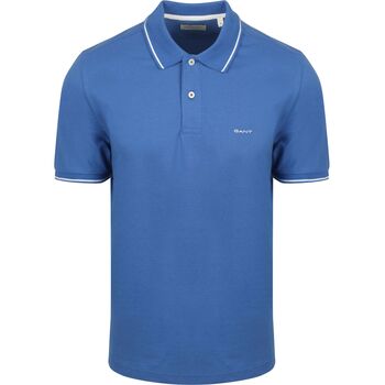 Gant T-shirt  Tipping Piqué Poloshirt Blauw