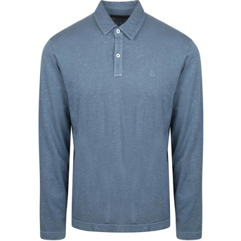 Marc O'Polo T-shirt  Longsleeve Poloshirt Blauw