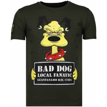Local Fanatic T-shirt Korte Mouw  Bad Dog Rhinestone
