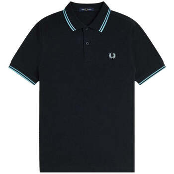 Fred Perry T-shirt  Twin Tipped Polo Shirt Navy/Mint Blue