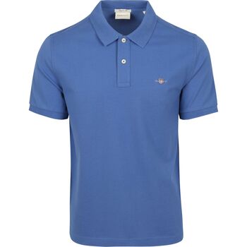 Gant T-shirt  Shield Piqué Poloshirt Kobaltblauw