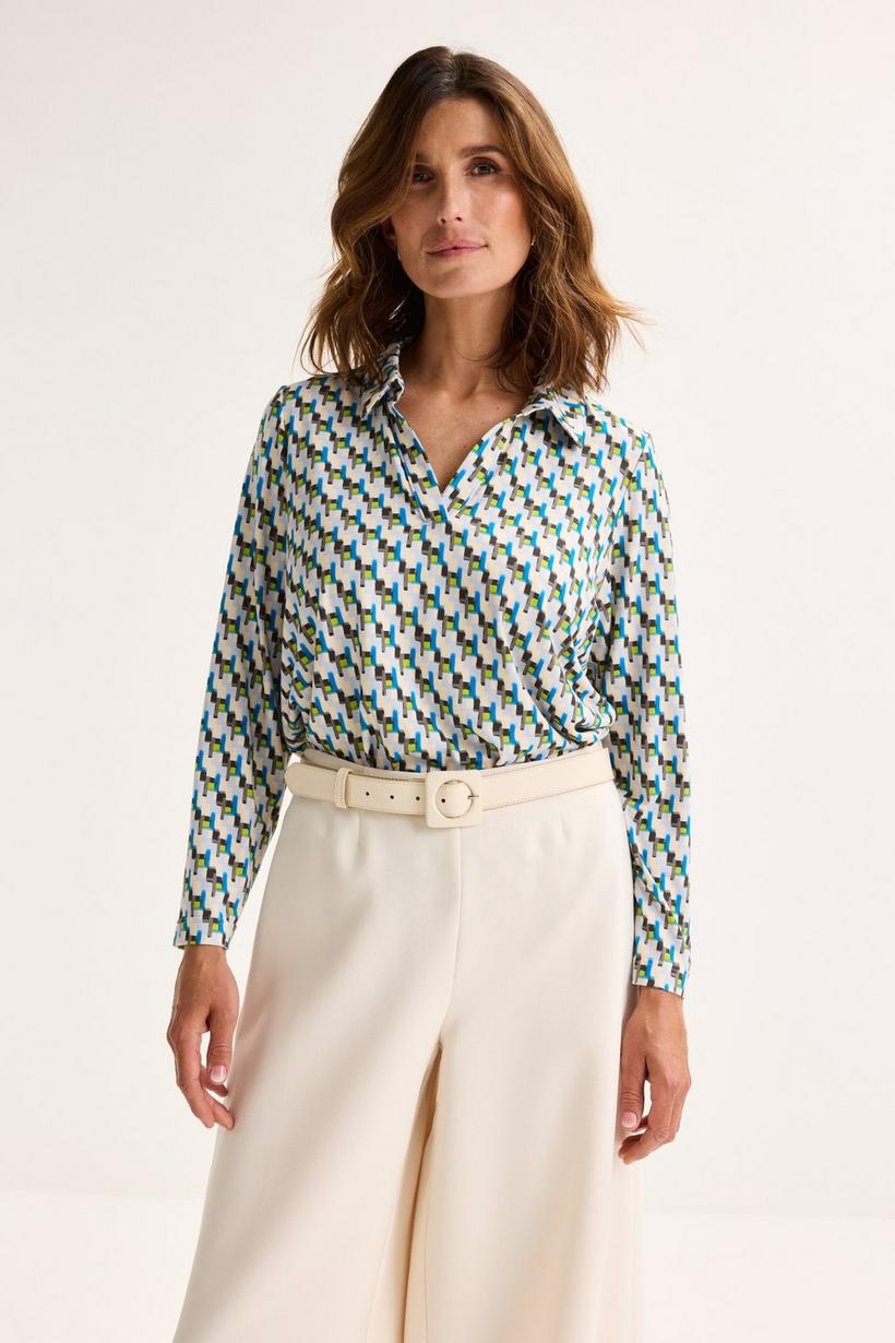 Mayerline Jersey Polo Met Grafische Print