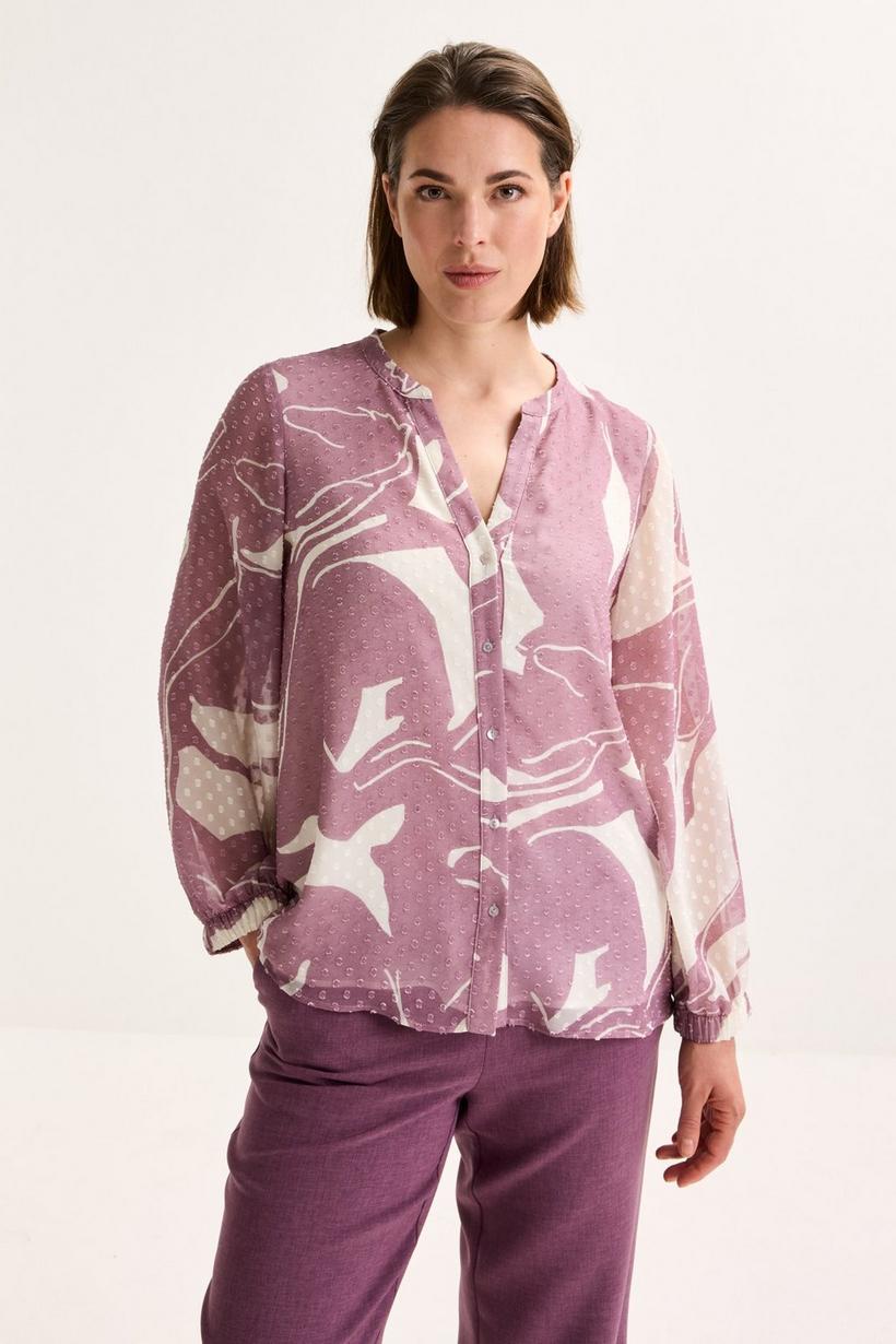 Mayerline Printblouse In Voile Jacquard