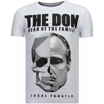Local Fanatic T-shirt Korte Mouw  The Don Skull Rhinestone