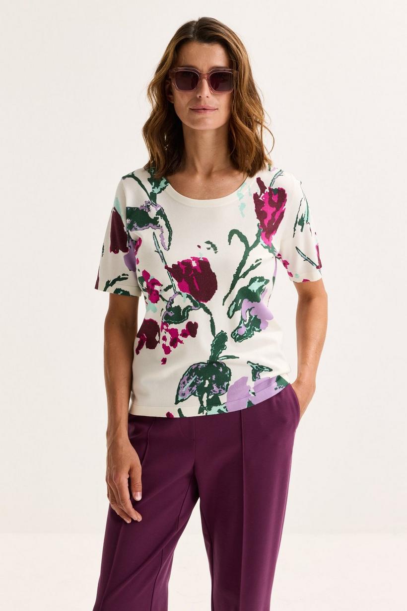 Mayerline Trui Met Korte Mouwen En Bloemenprint