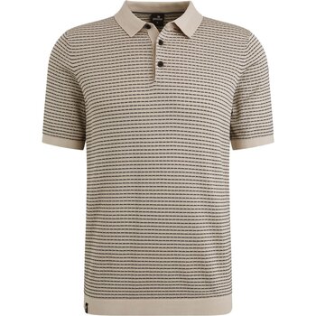 Vanguard T-shirt  Knitted Poloshirt Print Beige