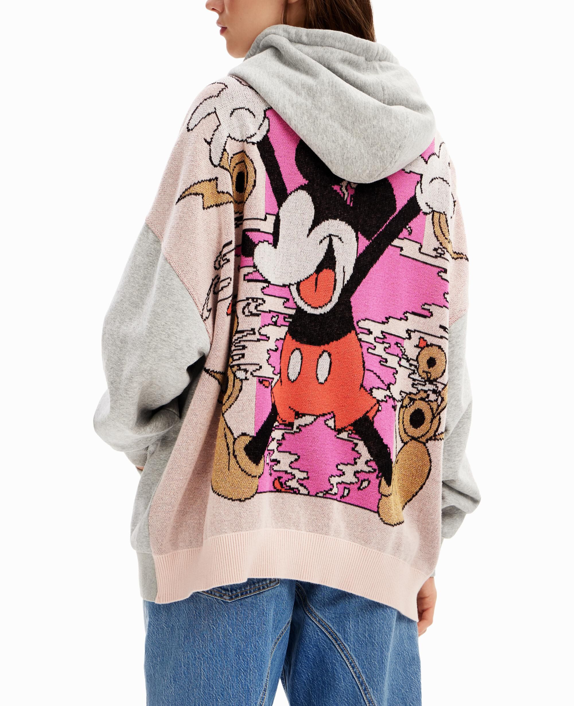 Desigual Oversized jacquard sweater Mickey Mouse - BLACK