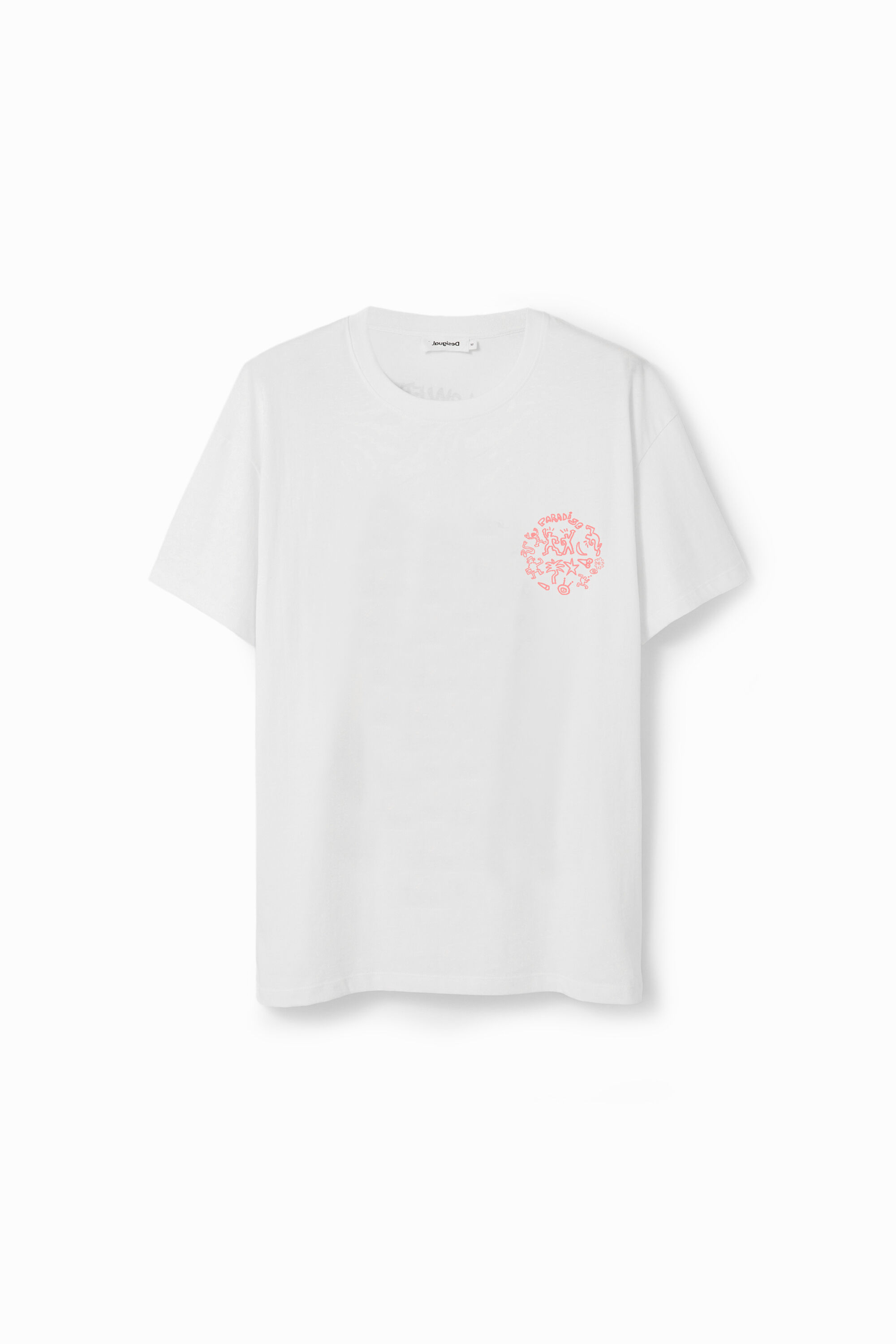 Desigual T-shirt met korte mouwen en Paradise - WHITE