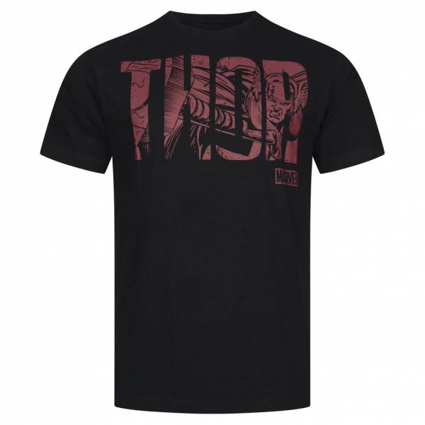 Lizenz THOR MARVEL Tekst Heren T-shirt FBMTS312BLK