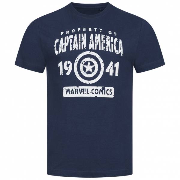 Lizenz Captain America MARVEL Eigendom Heren T-shirt FBMTS657NVY