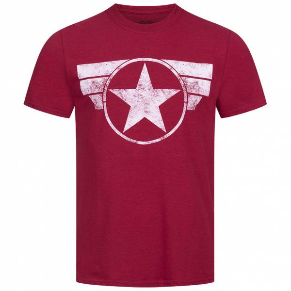 Lizenz Captain America MARVEL-logo Heren T-shirt FAMTS956ACR