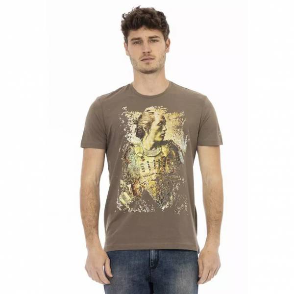 TRUSSARDI Action Heren Conqueror T-shirt met V-hals Bruin 2AT08004