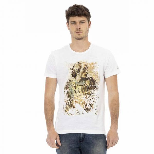 TRUSSARDI Action Heren ronde hals Conqueror T-shirt Wit 2AT08F001